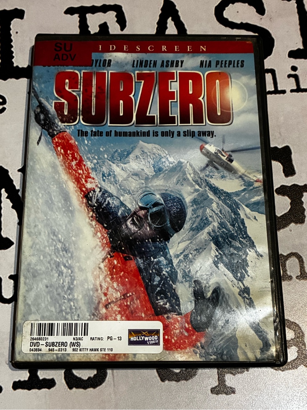 Subzero DVD Movie - Red/Black Winter Thriller